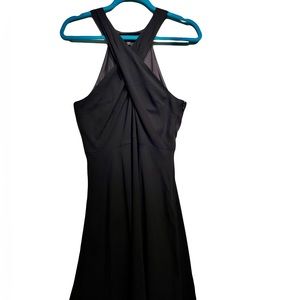 EXPRESS Short Black Dress With Cross Front, Size 12